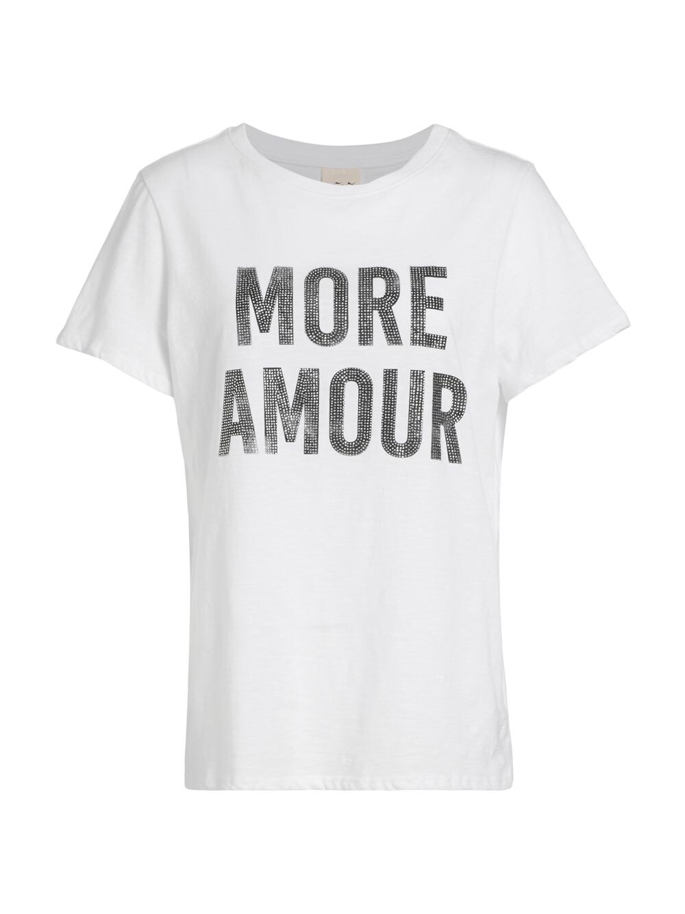 

Хлопковая футболка со стразами More Amour Cinq à Sept, белый