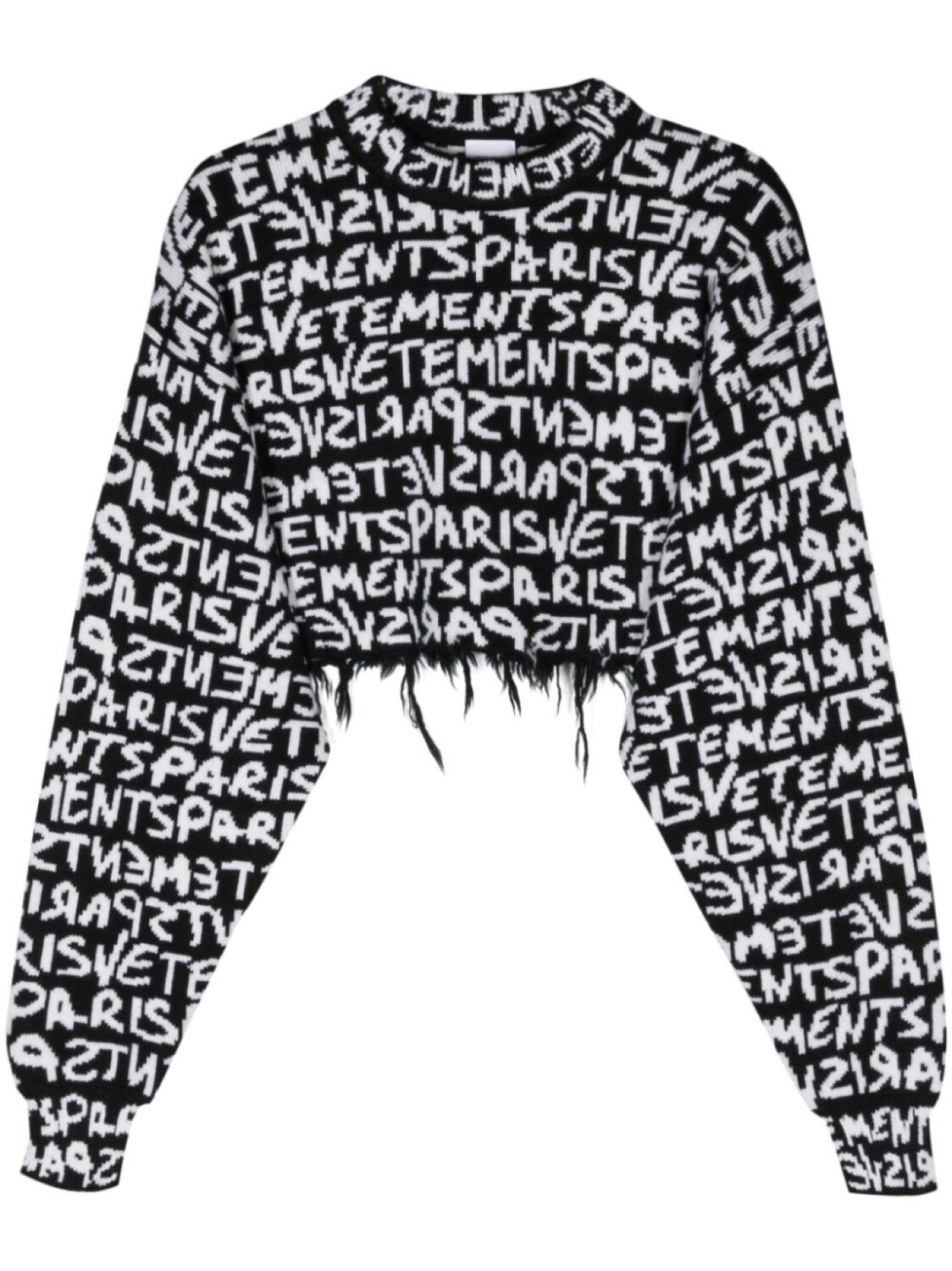 

VETEMENTS укороченный джемпер с логотипом, черный