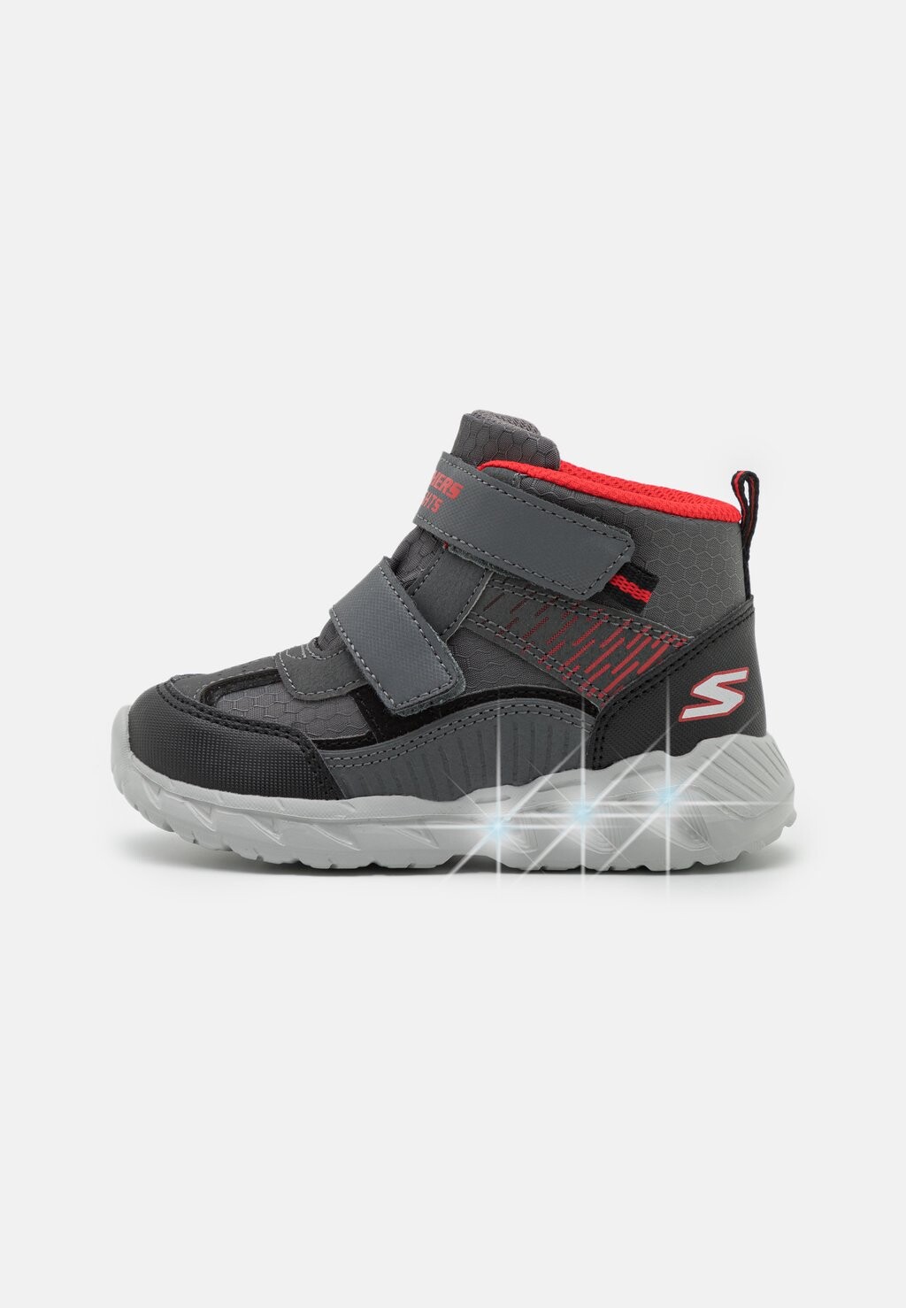 

Кроссовки EXPOSED SIDEWALL LIGHTS Skechers, цвет charcoal/black/red