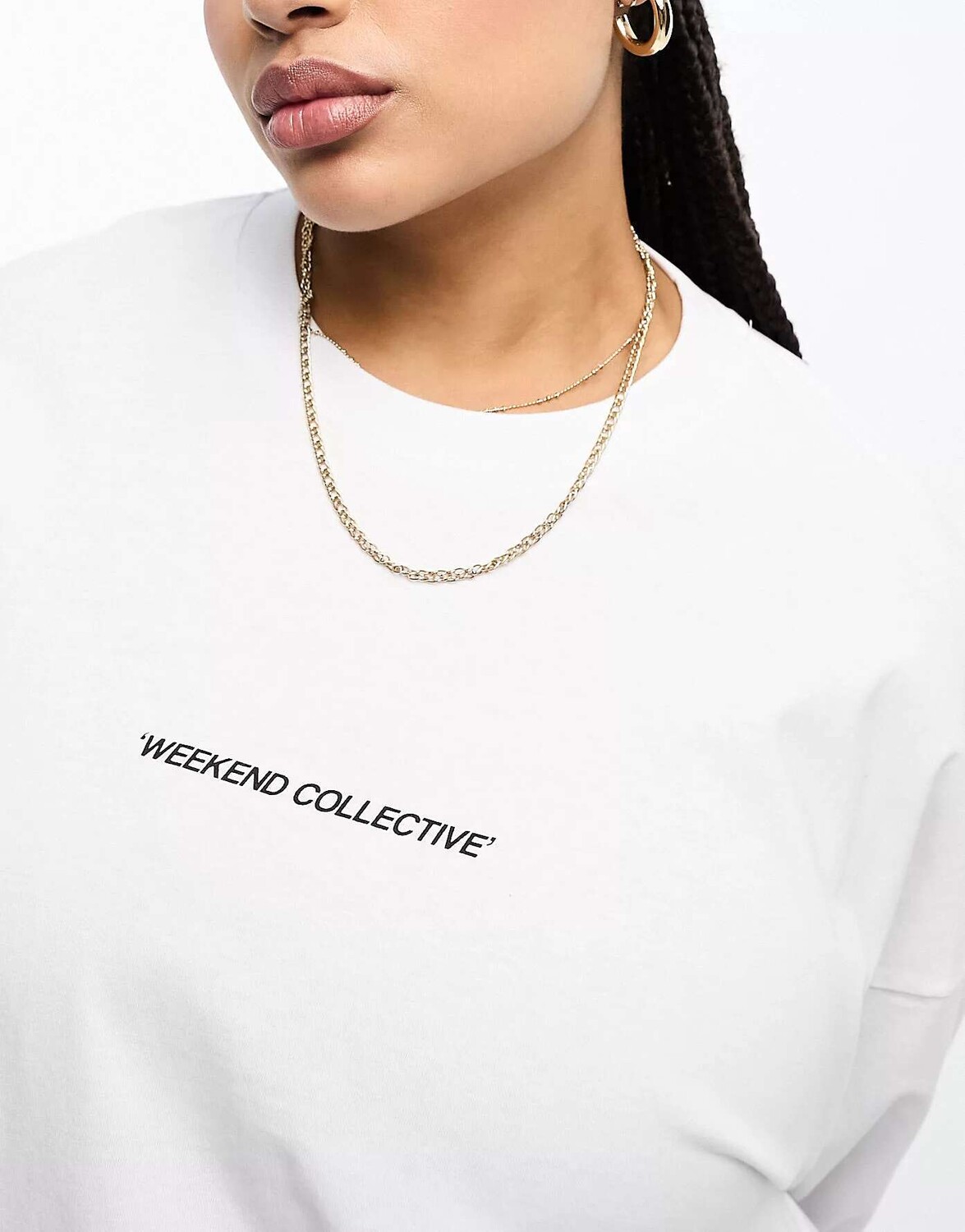 

Футболка с длинными рукавами ASOS Weekend Collective Curve и фотографическим принтом роз