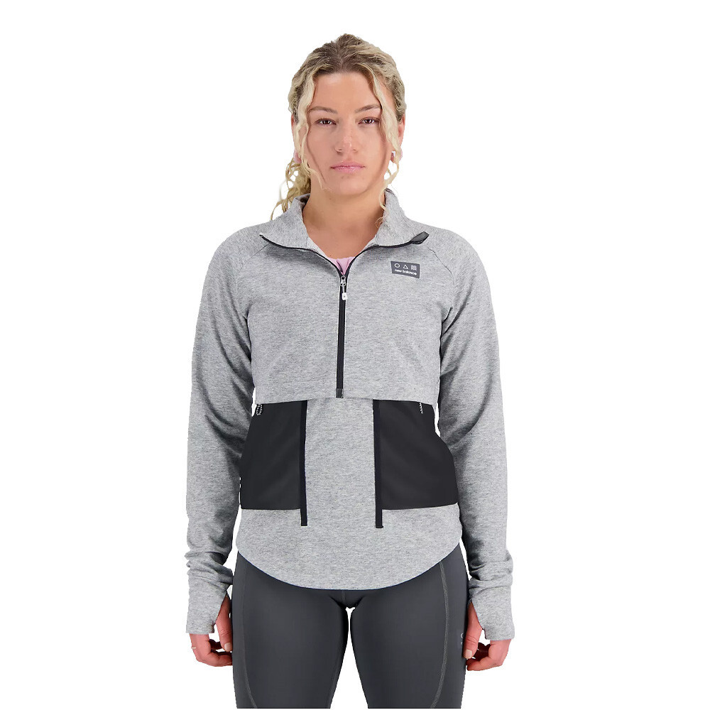 

Спортивный топ New Balance Impact Run AT Half-Zip, серый