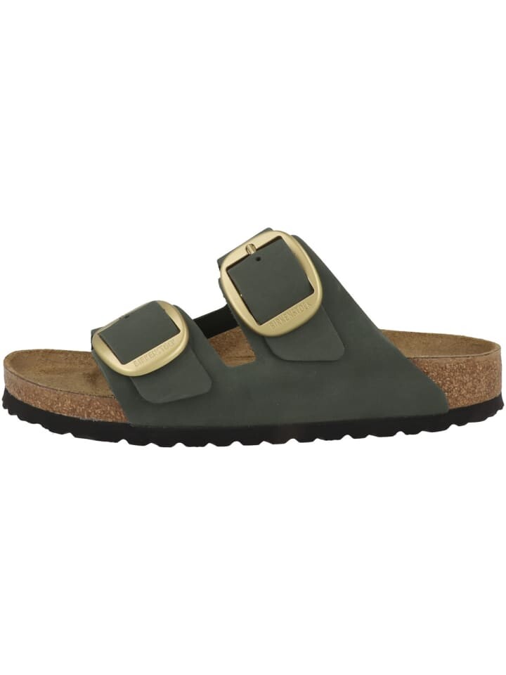 

Мюли Birkenstock Pantolette Arizona Big Buckle Nubukleder schmal, цвет gruen