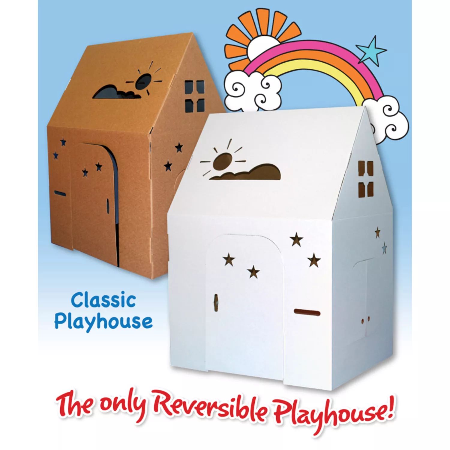 цена Легкий игровой домик Классический картонный игровой домик Easy Playhouse
