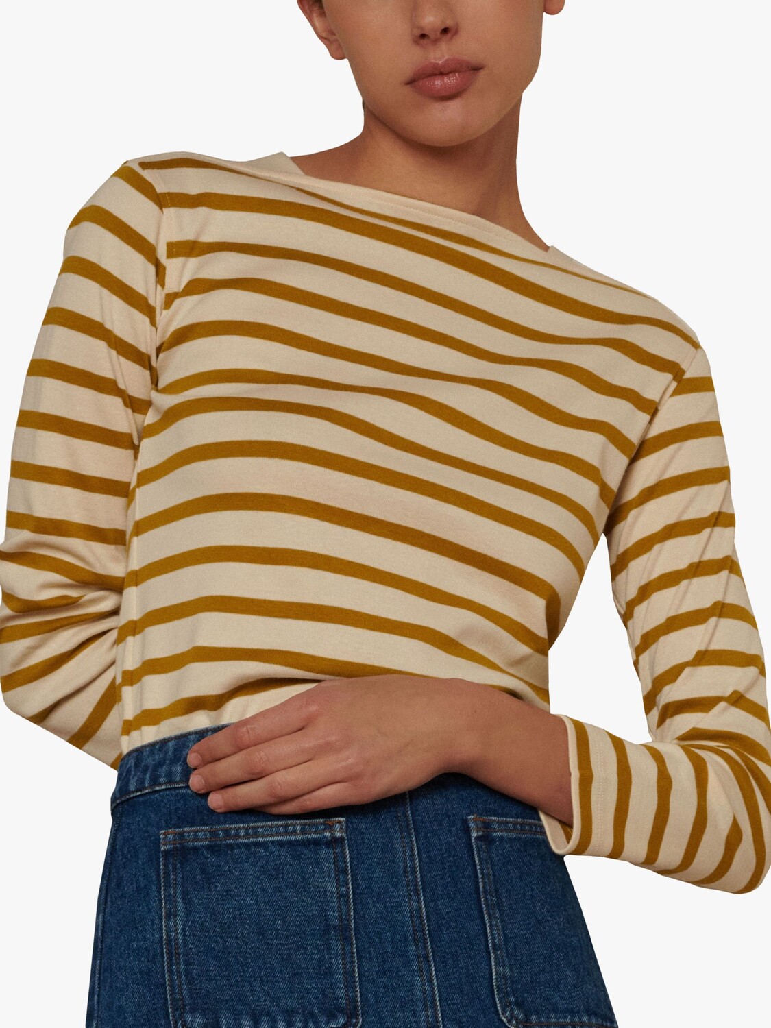 

Топ из хлопкового джерси в полоску Soeur Katy, желтый