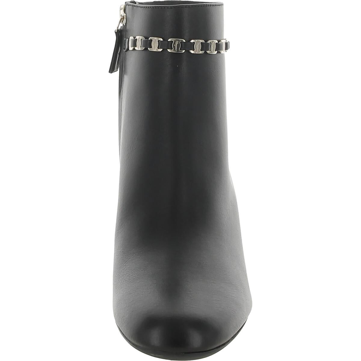 

Женские кожаные ботильоны Ghila с цепочкой Salvatore Ferragamo, цвет Nero Calf