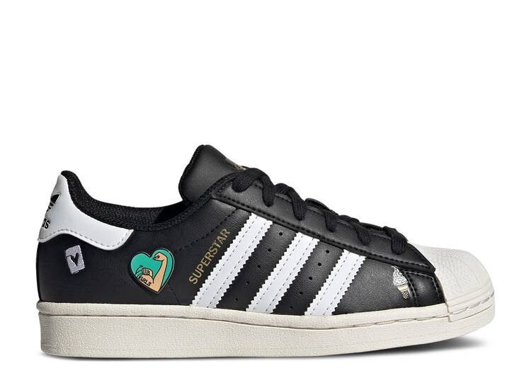 

Кроссовки Adidas SUPERSTAR BIG KID 'EMPOWERING GRAPHICS - BLACK', черный