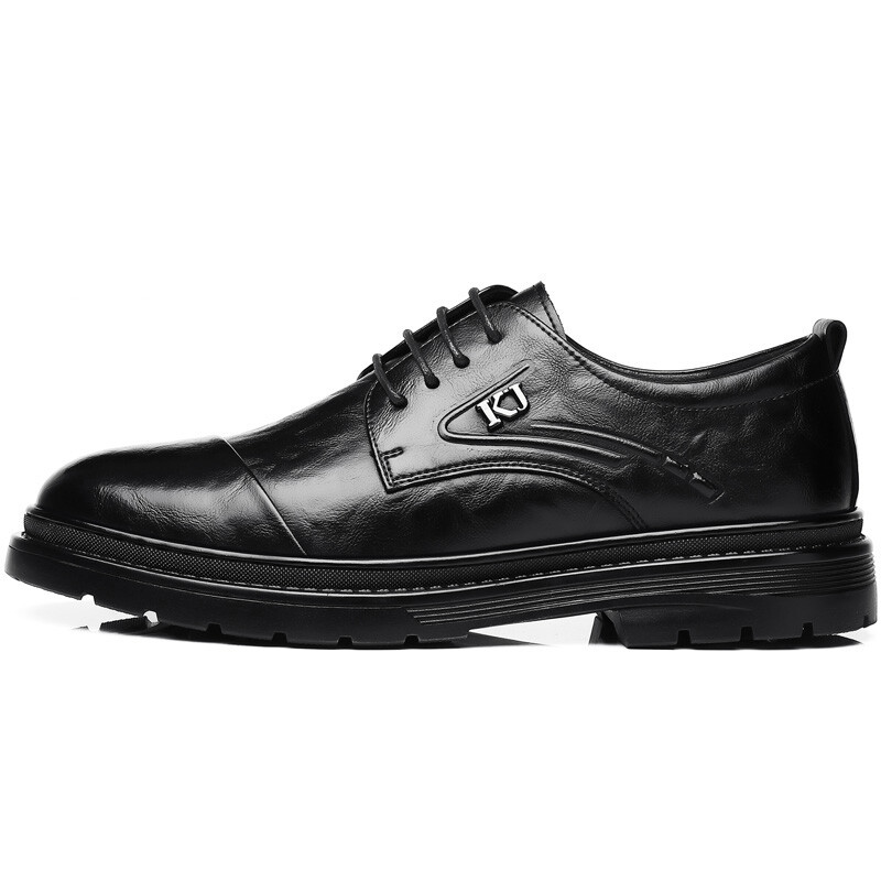 

Туфли мужские Men"s Casual Men Low-Top Kj, цвет KJ-523 Black Height Increasing Model