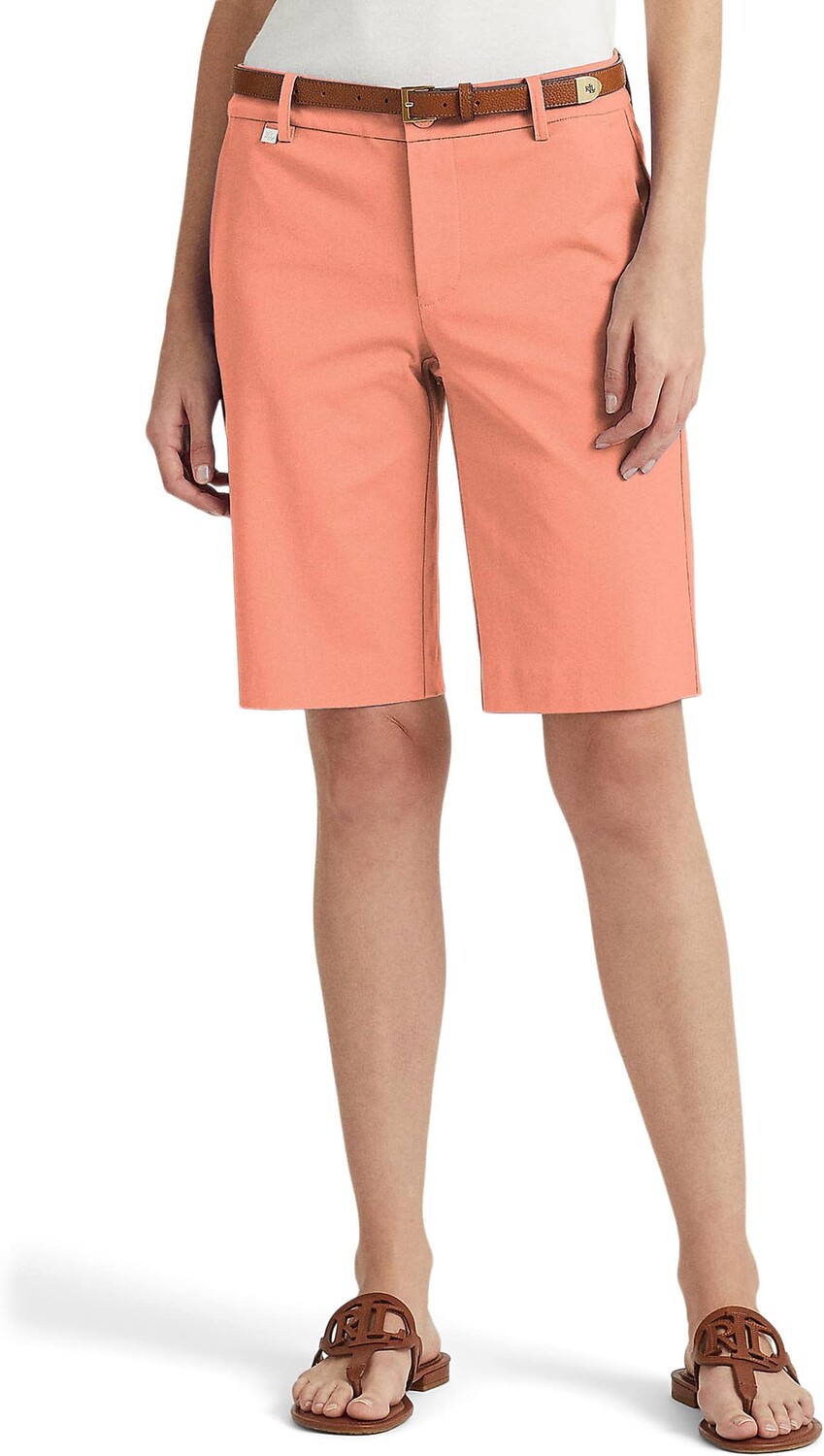 

Шорты из твила би-стрейч LAUREN Ralph Lauren, цвет Portside Coral
