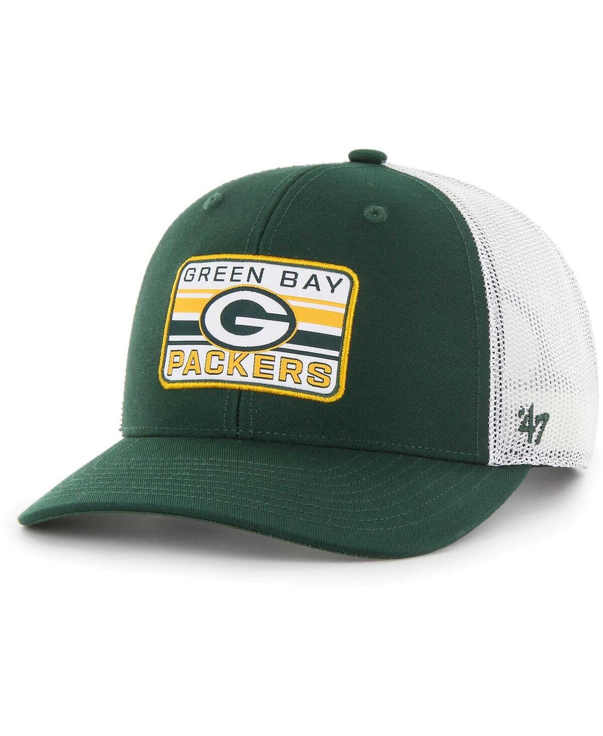 

Мужская регулируемая кепка дальнобойщика Green Bay Packers Drifter зеленого, белого цвета '47 Brand