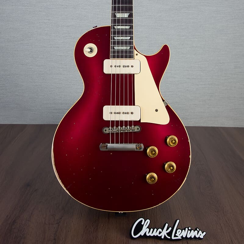 

Электрогитара Gibson Murphy Lab 1956 Les Paul Standard Electric Guitar - Heavy Aged Candy Red - #62198 - Display Model