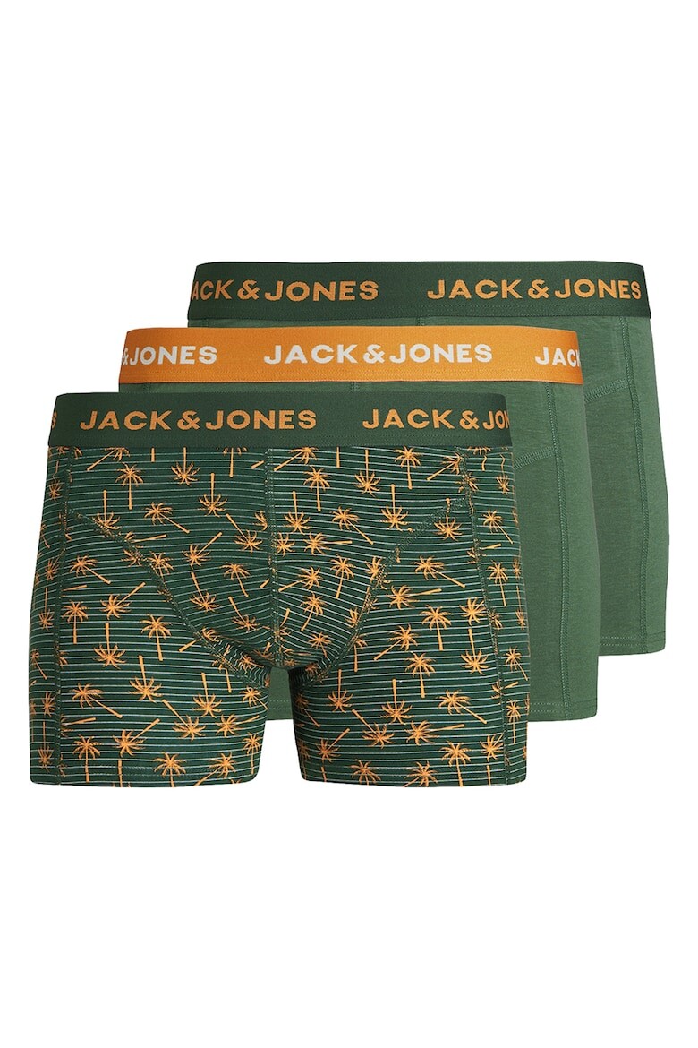 

Боксеры с логотипом на поясе - 3 пары Jack & Jones, зеленый