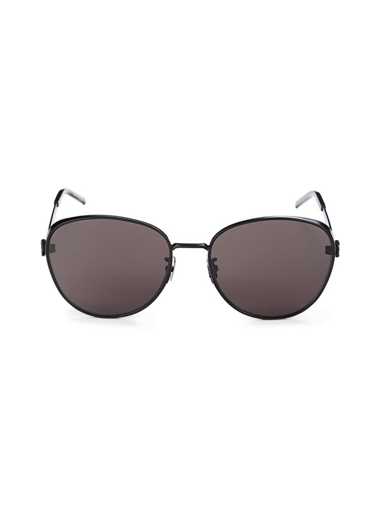 

Круглые солнцезащитные очки 59MM Saint Laurent, черный