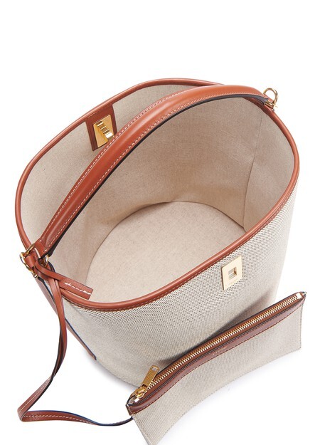 

Сумка Bucket 16 из текстиля и телячьей кожи. Celine