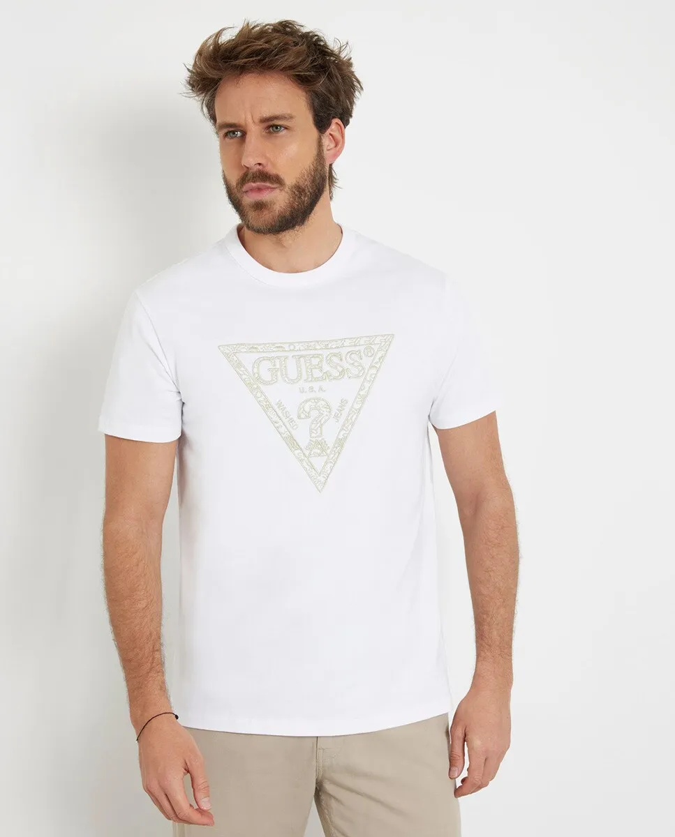 

Мужская футболка с логотипом спереди Guess, белый