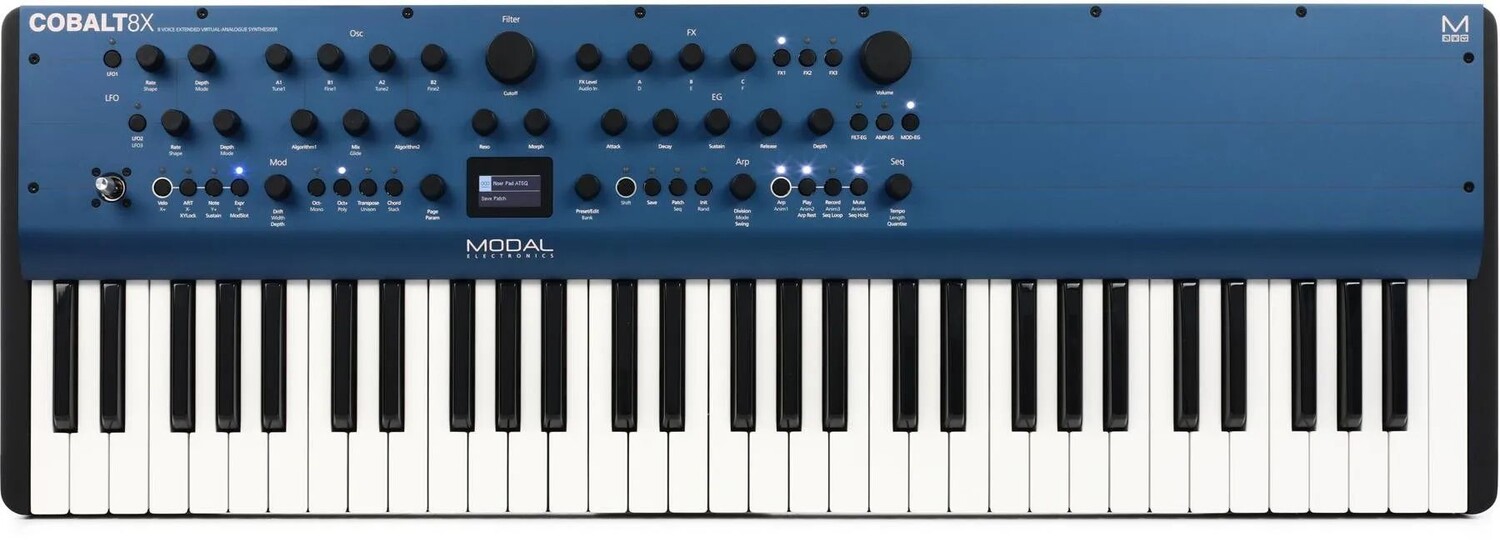 

Modal Electronics Cobalt8X 61-клавишный 8-голосный расширенный виртуальный аналоговый синтезатор