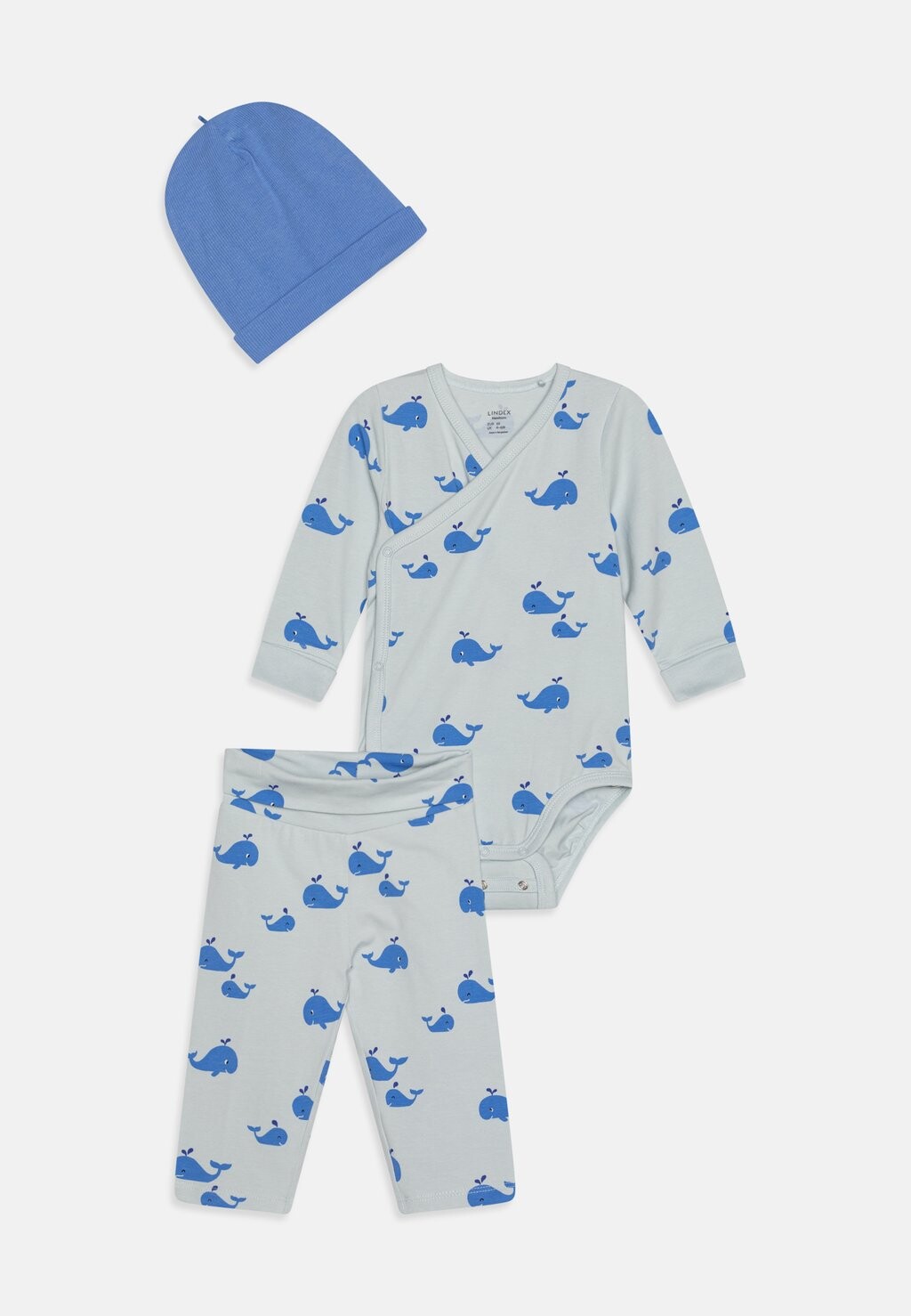 Брюки NEWBORN WRAP UNISEX SET Lindex, цвет light dusty blue