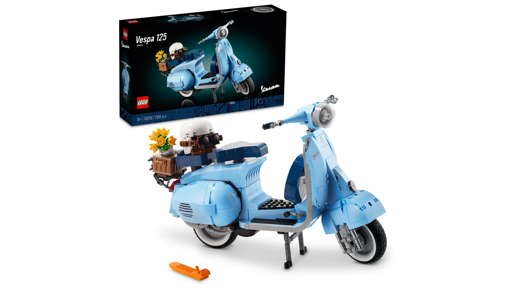 

Lego Модель Vespa 125, набор для взрослых, винтажный самокат