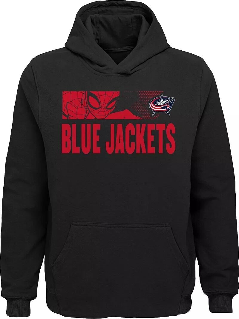 

Outerstuff Молодежные НХЛ Columbus Blue Jackets Marvel Черный пуловер с капюшоном