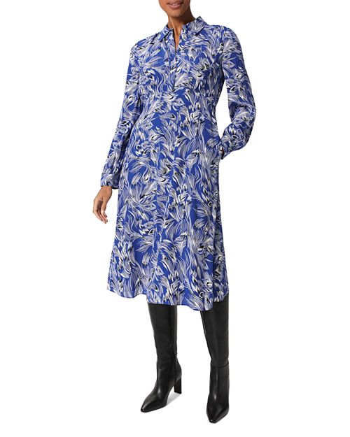 Платье-рубашка Octavia с принтом HOBBS LONDON, цвет Blue