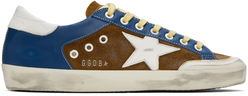

Сине-коричневые кроссовки Super-Star Golden Goose