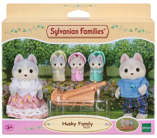 Sylvanian Families, коллекционные фигурки, семейный набор хаски игровые фигурки sylvanian families хаски близняшки