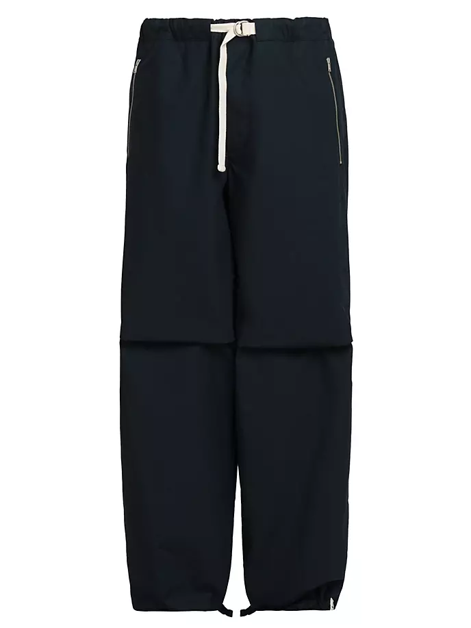 

Хлопковые брюки с поясом Jil Sander, цвет midnight