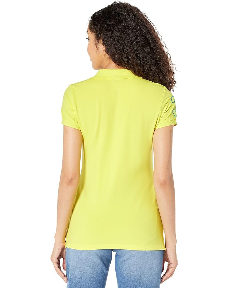 Поло U.S. POLO ASSN. Neon Logos Short Sleeve Polo Shirt, цвет Lemon Tonic specialita siciliana tonic lemon italian soft drink 275ml