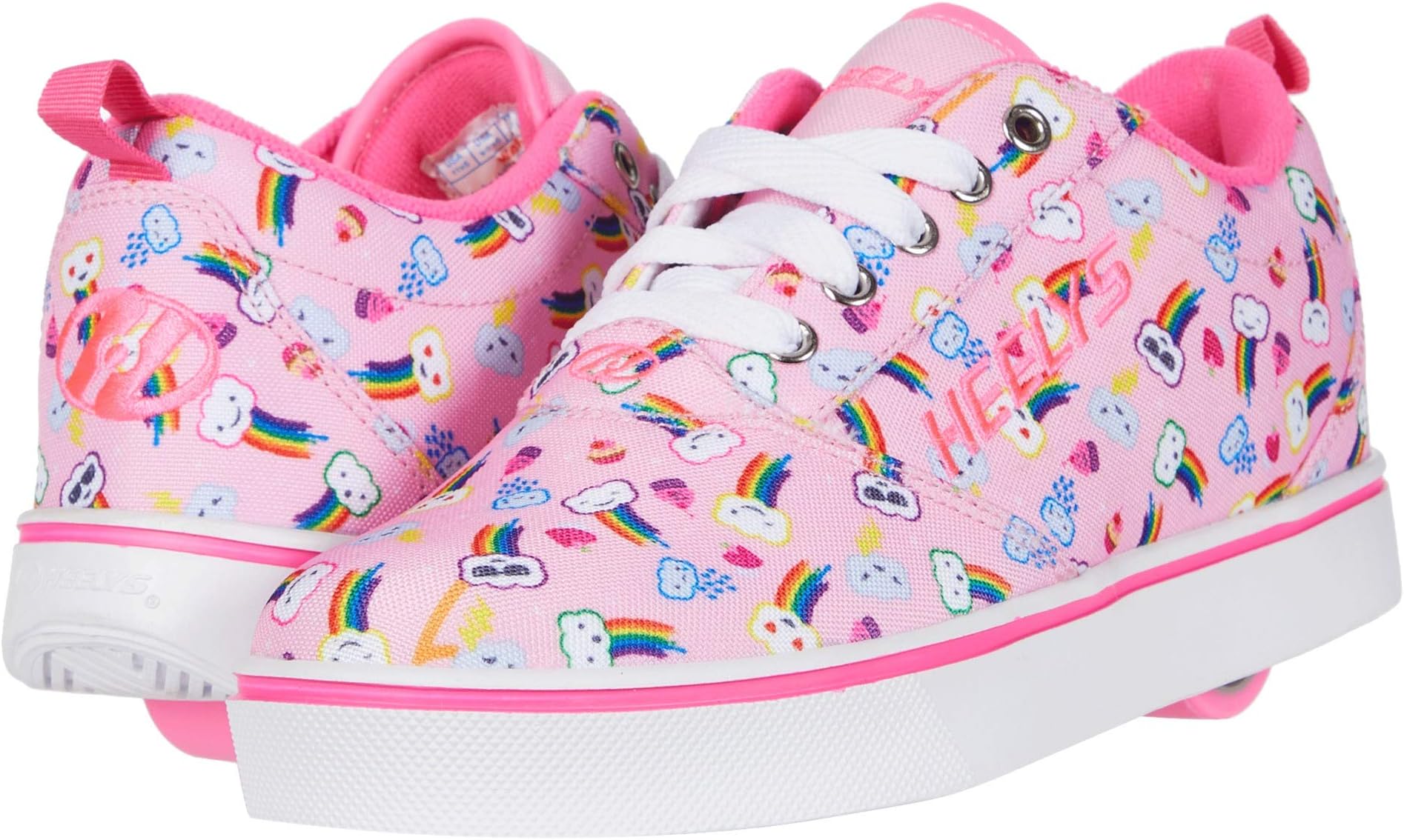 Кроссовки Heelys Pro 20 Prints Sneakers Heelys, цвет Light Pink/Pink/Rainbow цена и фото