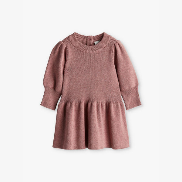 

Платье Jasmine из органического хлопка с рукавами-фонариками, 4 месяца – 3 года H&M Adorables, розовый
