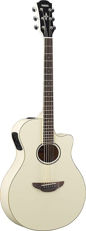 Акустическая гитара Yamaha APX600 VW Thin Body Acoustic-Electric Guitar, Vintage White цена и фото