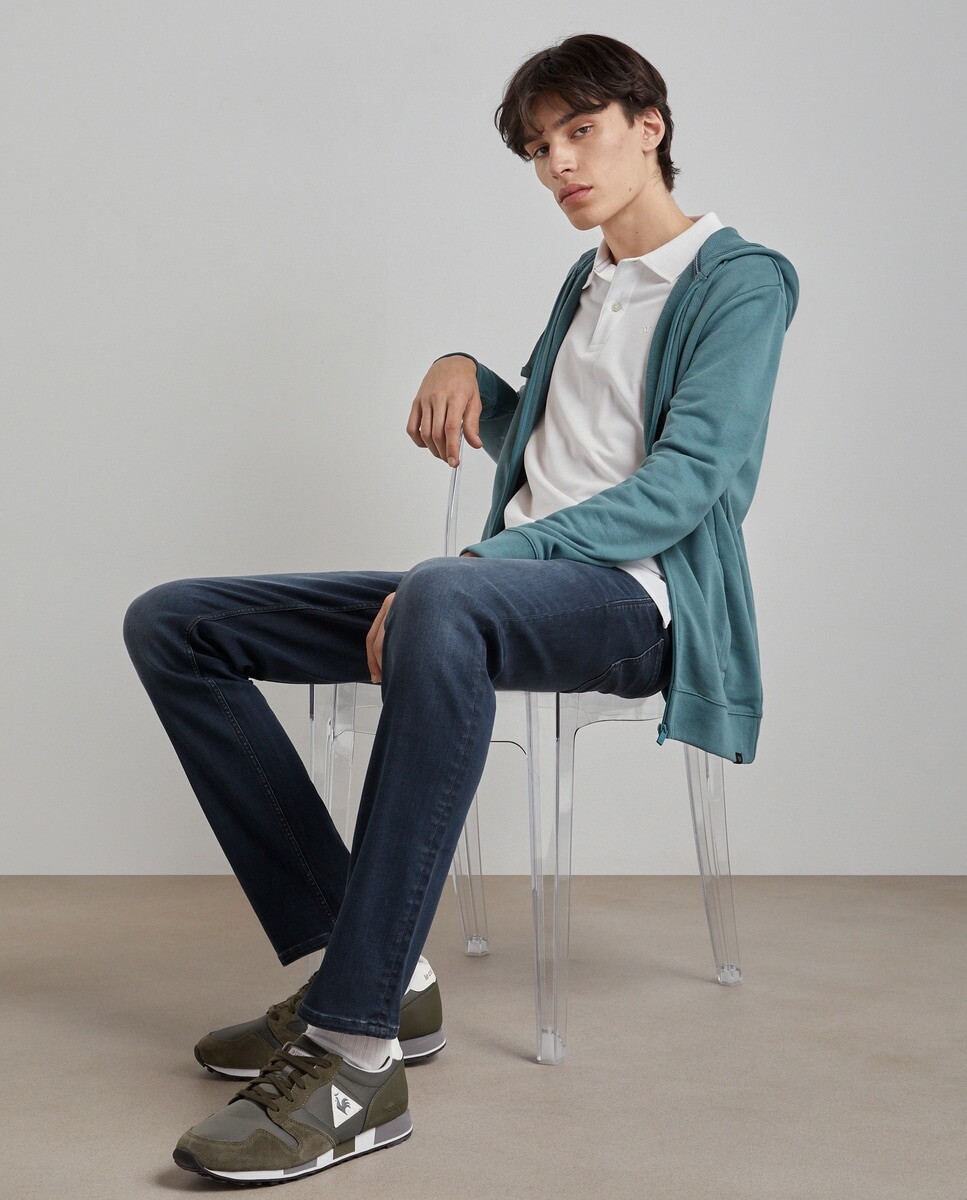 

Мужская однотонная плюшевая толстовка с капюшоном Easy Wear, зеленый