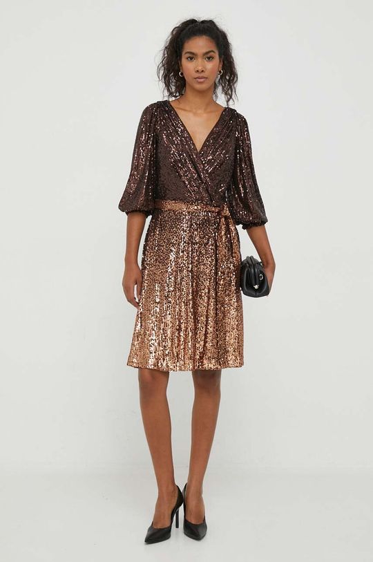 Красивое платье DKNY, коричневый платье bershka красивое 44 размер