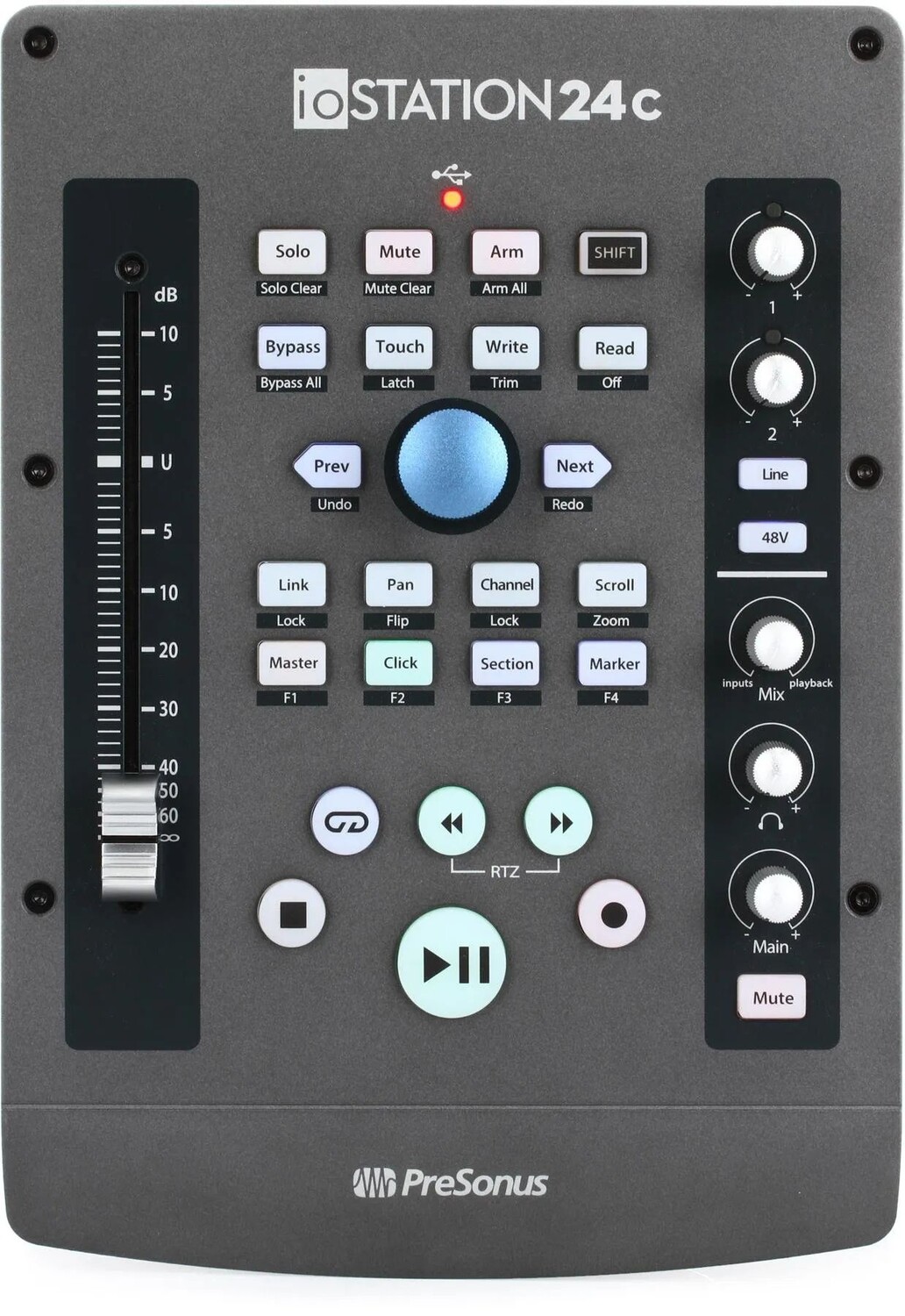 

PreSonus ioSTATION 24c 2x2 USB-C аудиоинтерфейс и производственный контроллер