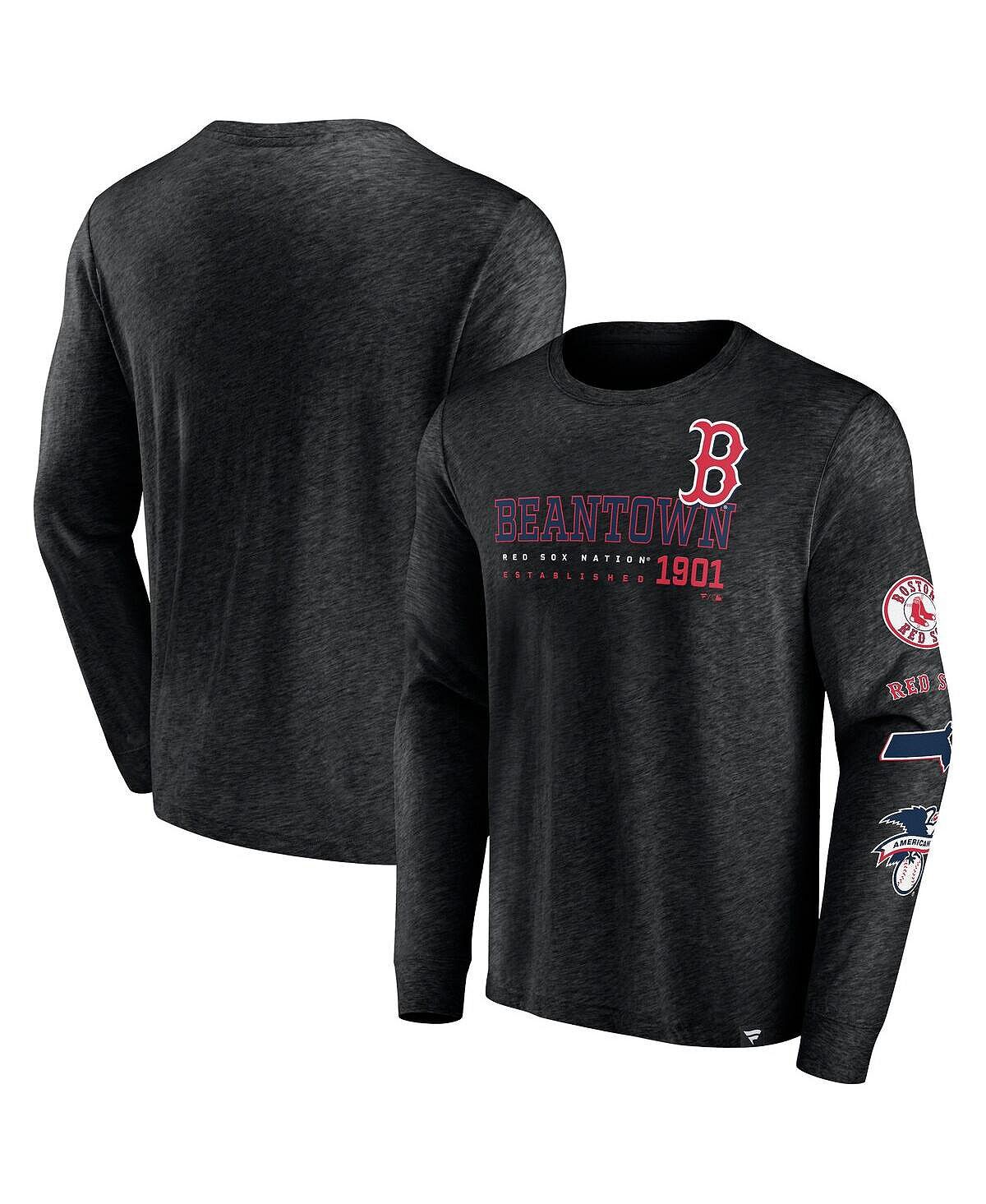 

Мужская черная фирменная футболка Boston Red Sox High Whip Pitcher с длинным рукавом Fanatics