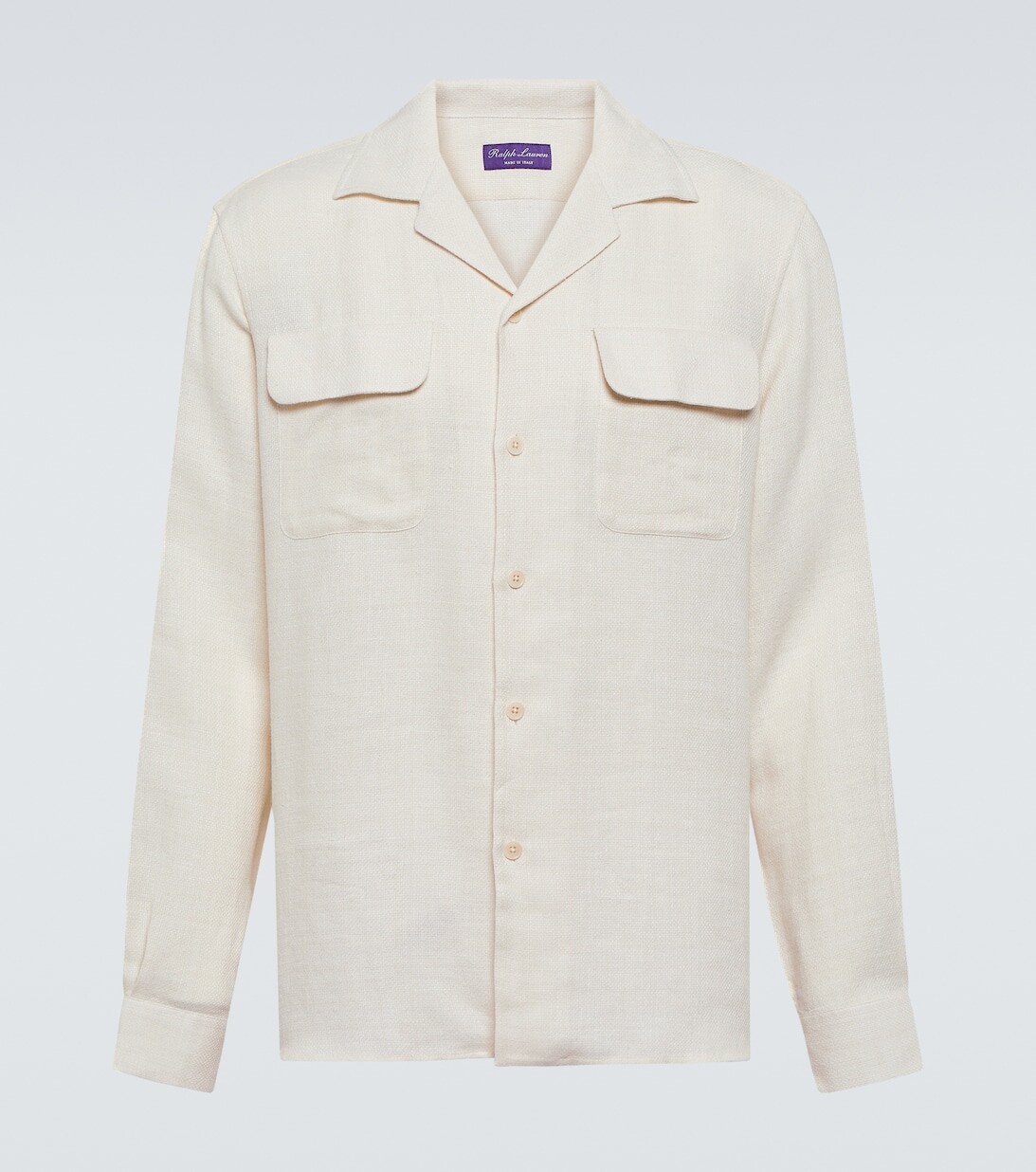 

Рубашка из смесового льна Ralph Lauren Purple Label, фиолетовый