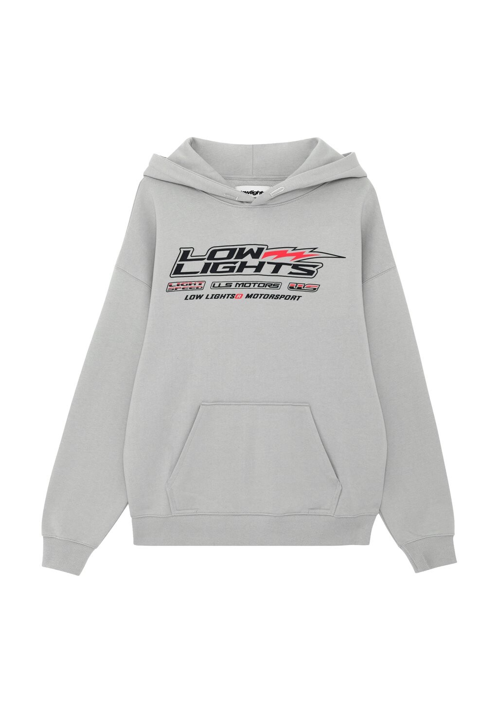 

Толстовка с капюшоном MOTORS LOW LIGHTS STUDIOS®, светло-серый