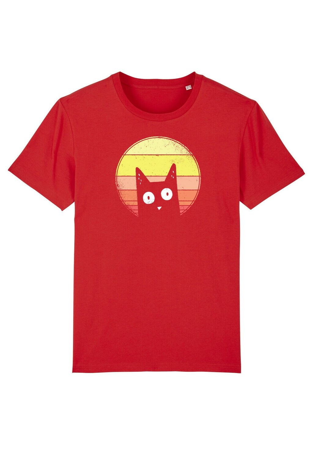 Футболка с принтом SUNSET CAT Watapparel, цвет red