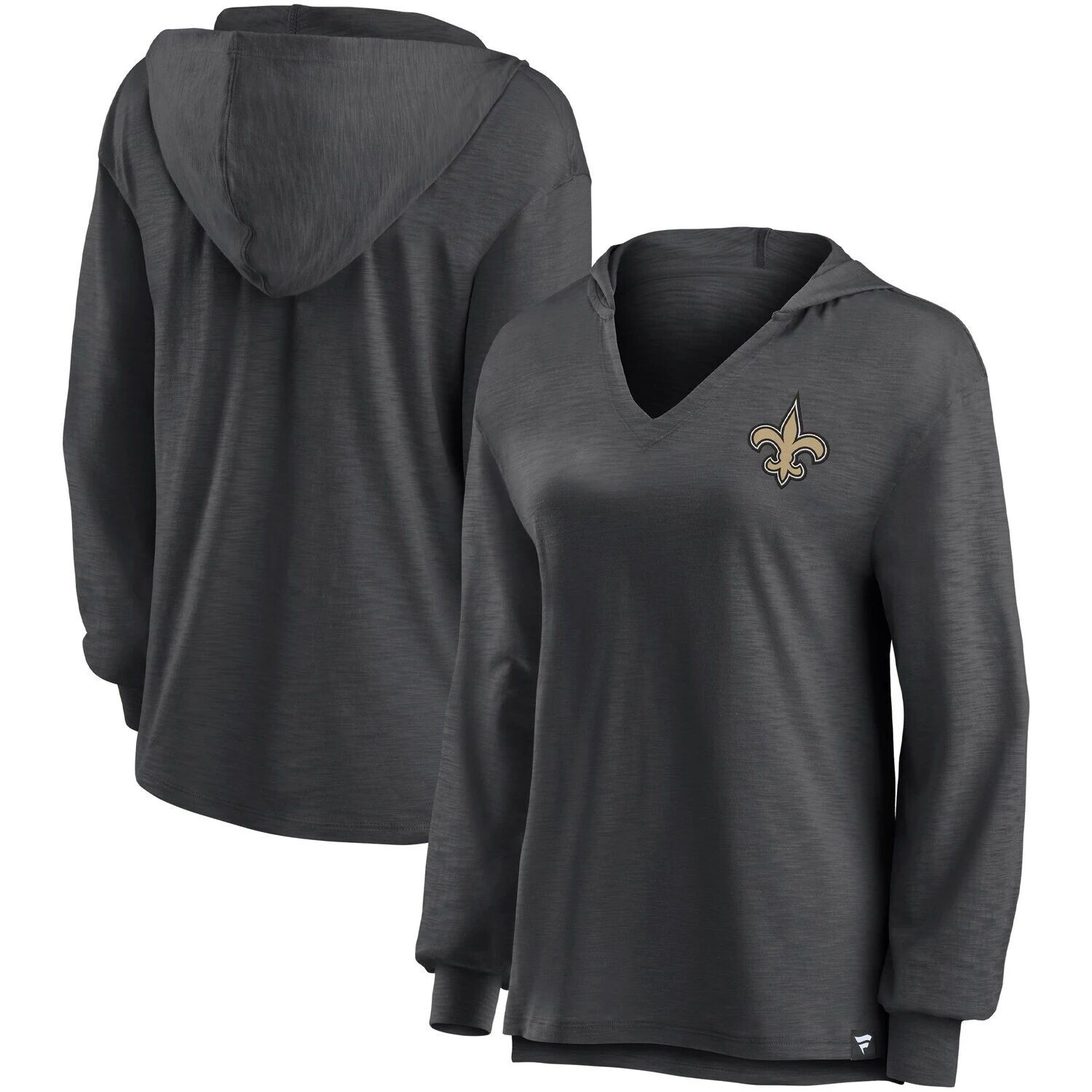 

Женский черный джемпер Fanatics с v-образным вырезом и v-образным вырезом New Orleans Saints, пуловер с капюшоном Fanatics