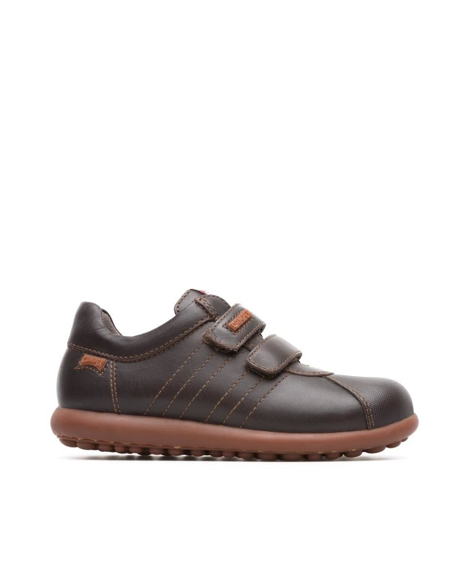 Темно-коричневые кожаные кроссовки для мальчика Camper, темно коричневый