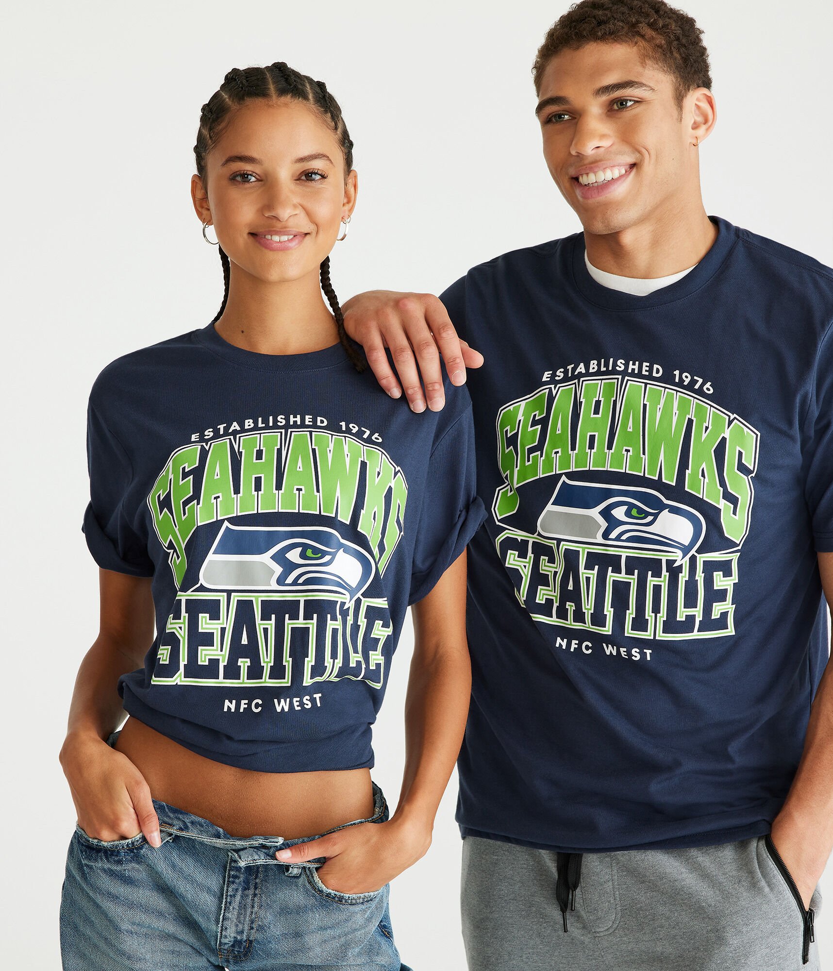 

Футболка с рисунком Seattle Seahawks Aeropostale, синий