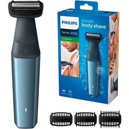 

Мужская бритва для тела Bodygroom Series 3000 с 3 насадками-гребнями для подравнивания, модель Bg3015/15, длина стрижки 3–7 мм, Philips