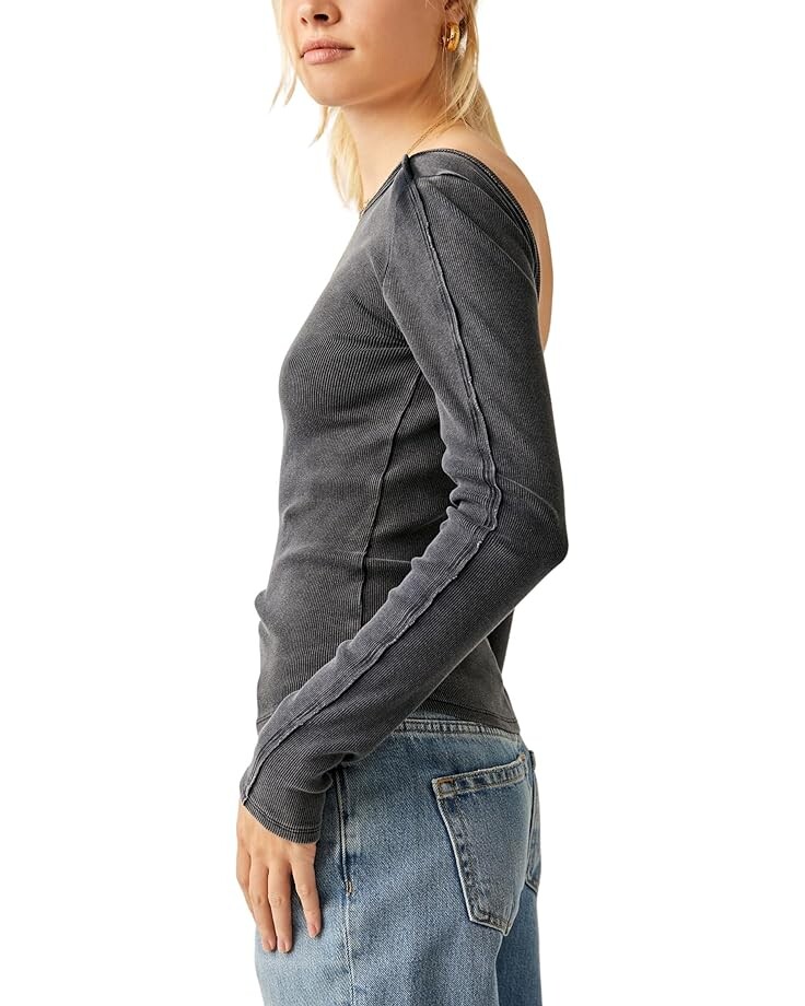 

Поло Free People Unapologetic Long Sleeve, черный