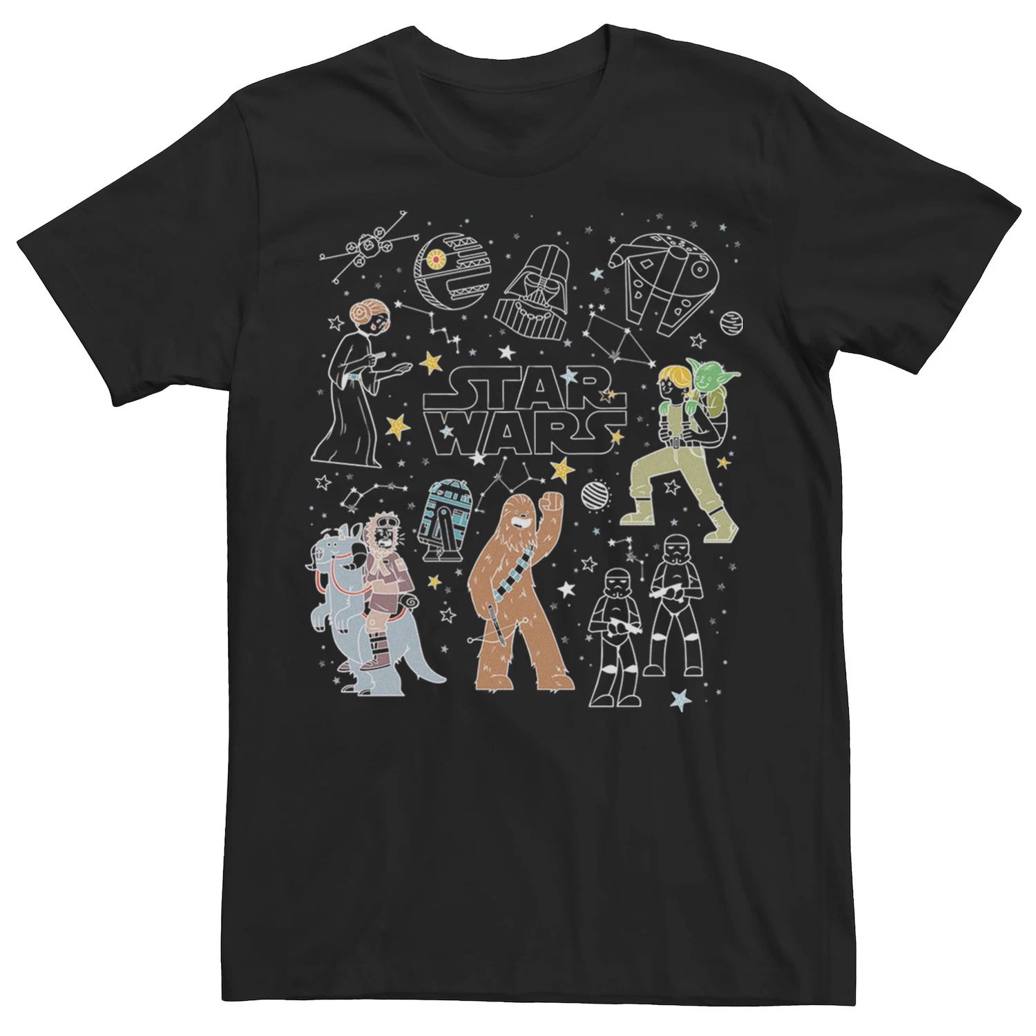 цена Мужская футболка с рисунками «Звездные войны» и «Созвездие» Star Wars