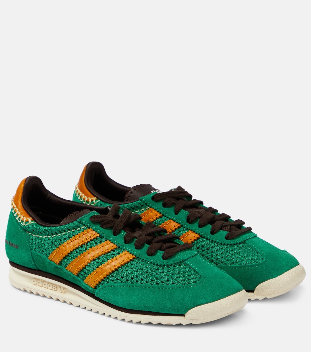 

Замшевые кроссовки wales bonner sl72 Adidas, зеленый