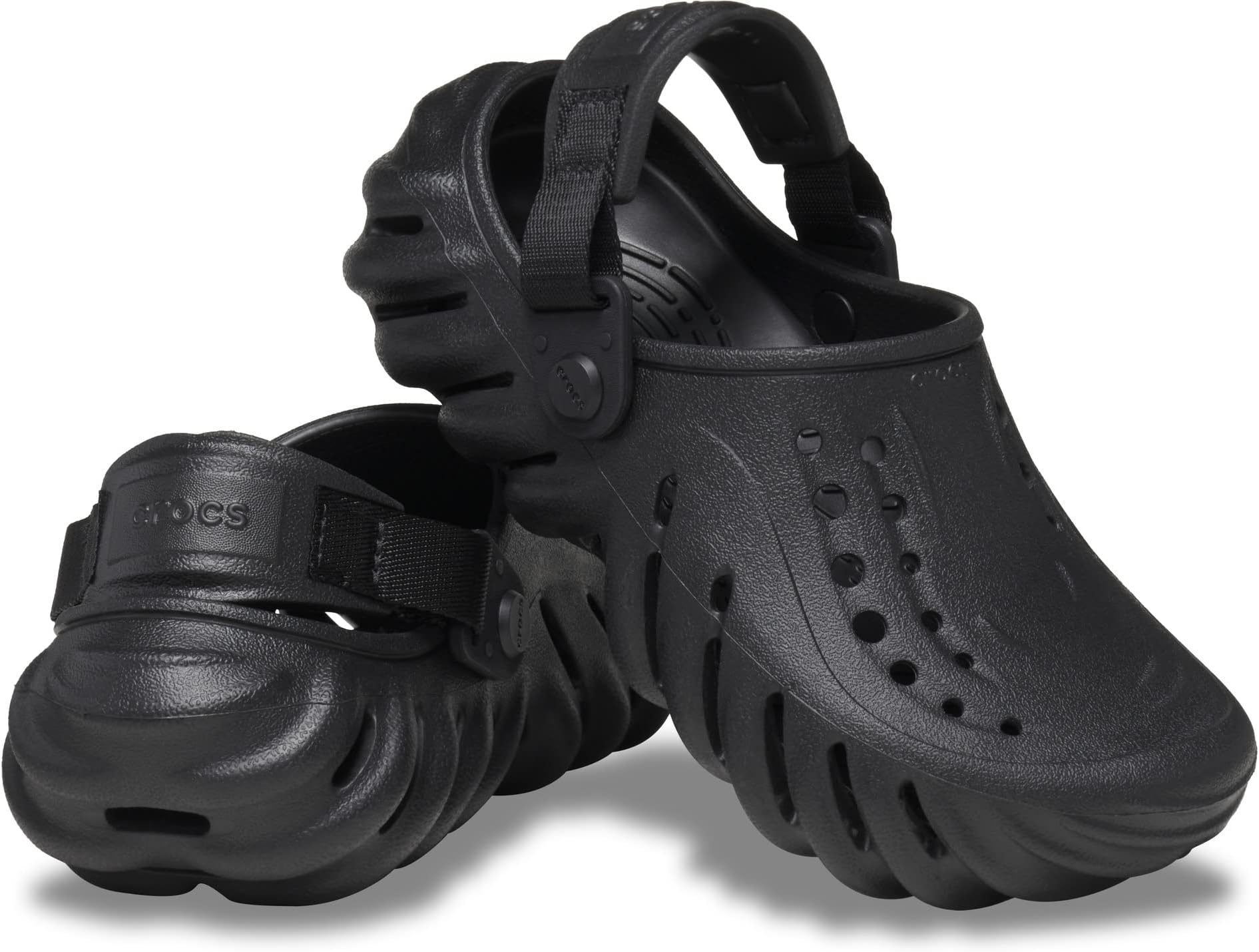 Сабо Echo Clog Crocs, черный кроссовки crocs echo clog black reflective черный