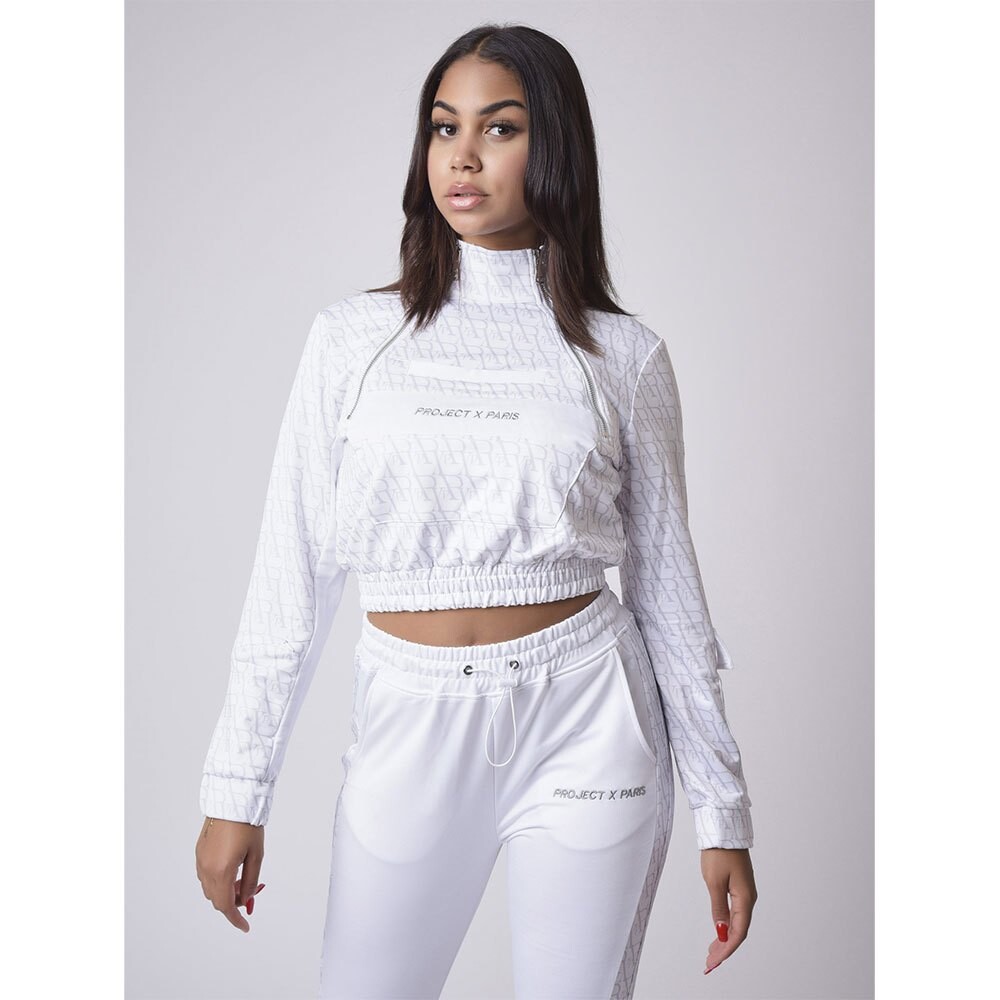 

Толстовка Project X Paris F202034 Half Zip, белый