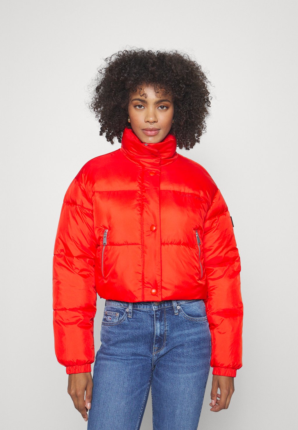 

Зимняя куртка Tommy Jeans TONAL PUFFER JACKET, темно-малиновый, Красный