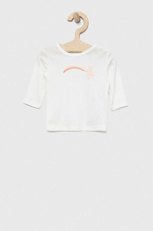 

Хлопковая детская рубашка с длинными рукавами United Colors of Benetton, бежевый