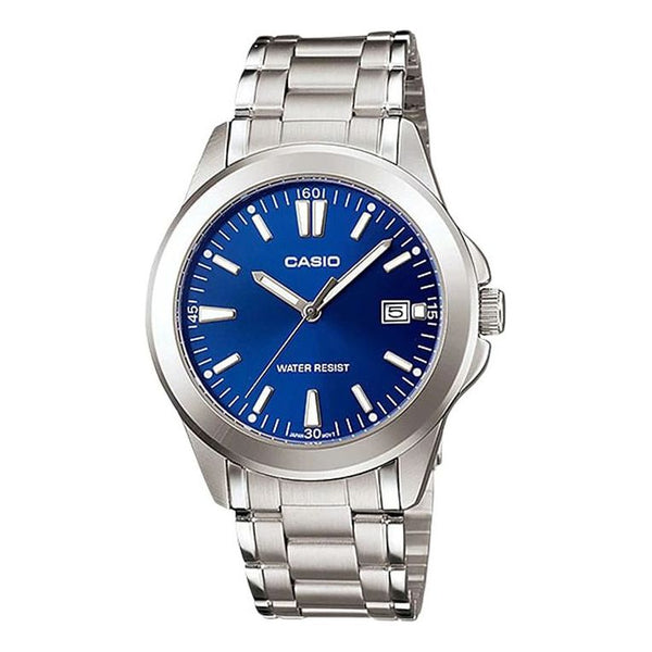 Часы CASIO Minimalistic Fashion Steel Strip Waterproof Quartz Watch Blue Stainless Steel Strap, синий