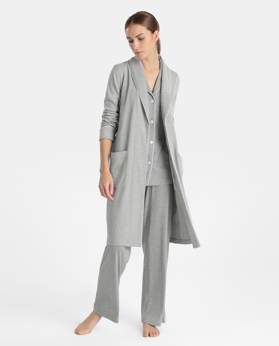 Lauren Ralph Lauren женский короткий халат Lauren Ralph Lauren, серый длинные женские дизайнерские серьги с натуральным гематитом серого цвета